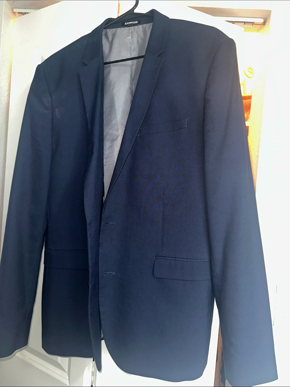 Express Men's Dark Navy Single-Breasted Sport Coat